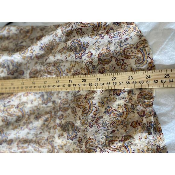 Dex Black Tape Women's Long Sleeve Tie-Front Paisley Trapeze Top - Picture 8 of 8